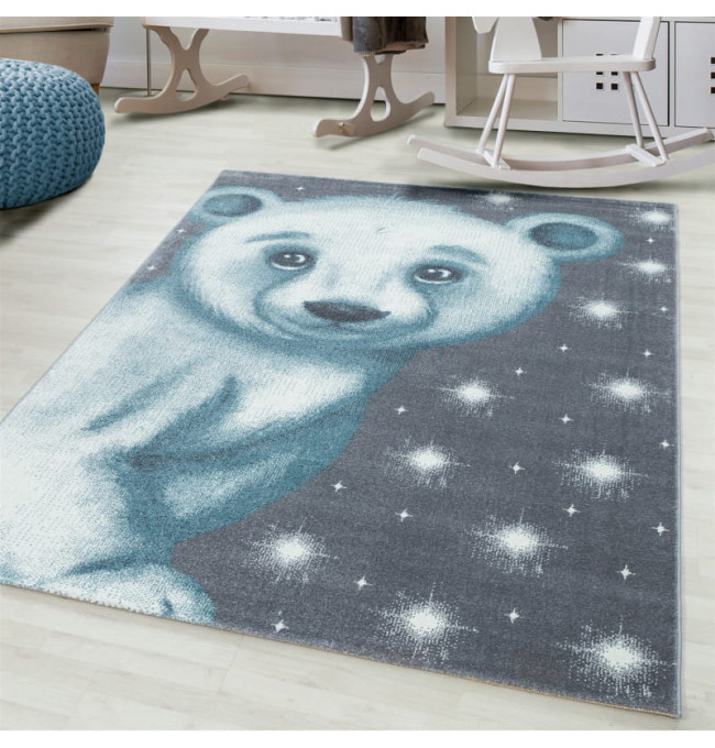 Detský koberec Bambi medveď modrý 