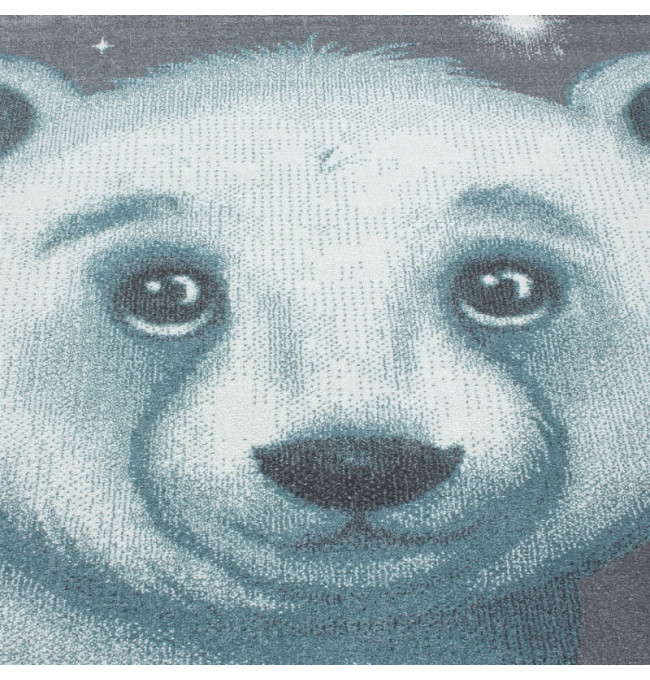 Detský koberec Bambi medveď modrý kruh 