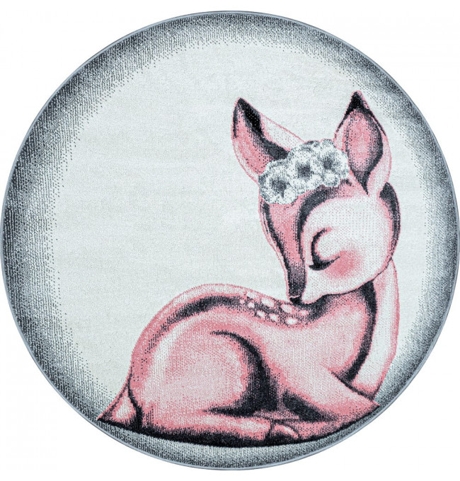 Detský koberec Bambi ružový kruh 