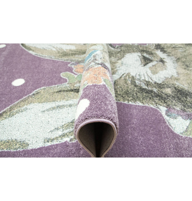 Detský koberec Lima G755A zajačik, žltý / fialový