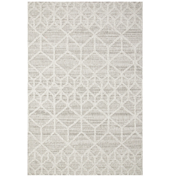 Šňůrkový koberec Panorama 8432 Romby Cubes - šedý