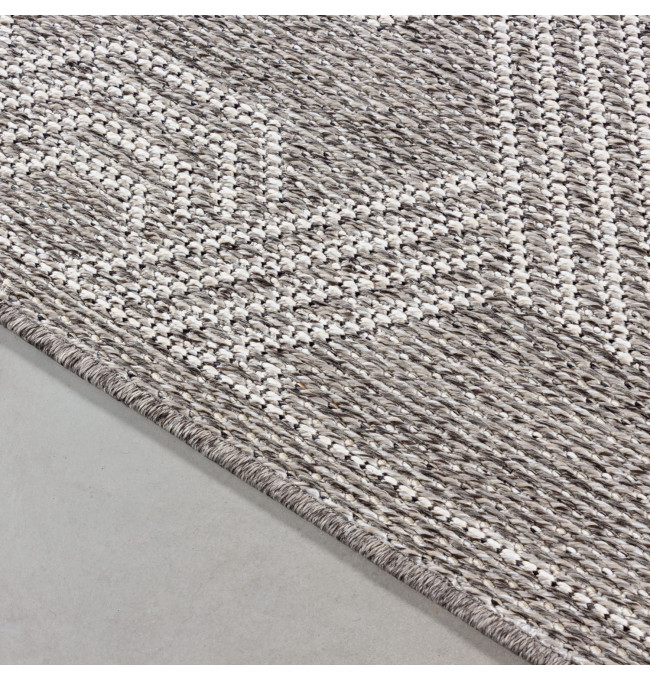 Šnúrkový koberec Aruba šesťuholník sivý 