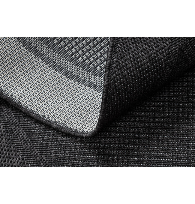 Šnúrkový koberec SIZAL TIMO 5000 čierny kruh 