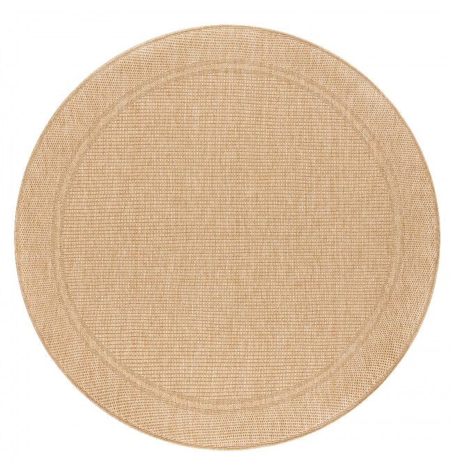 Šnúrkový koberec TIMO 5979 kruh, tmavobéžový 