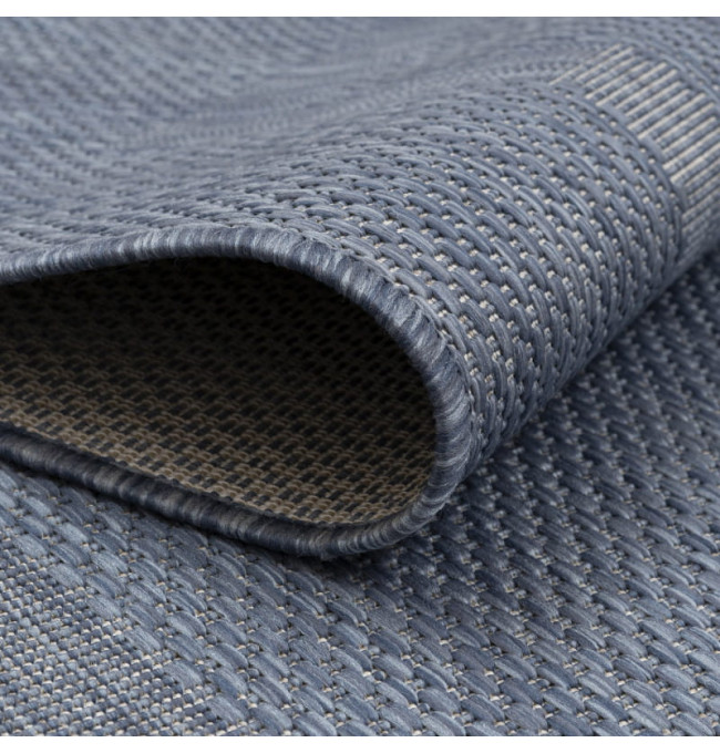 Šnúrkový koberec Relax ramka modrý