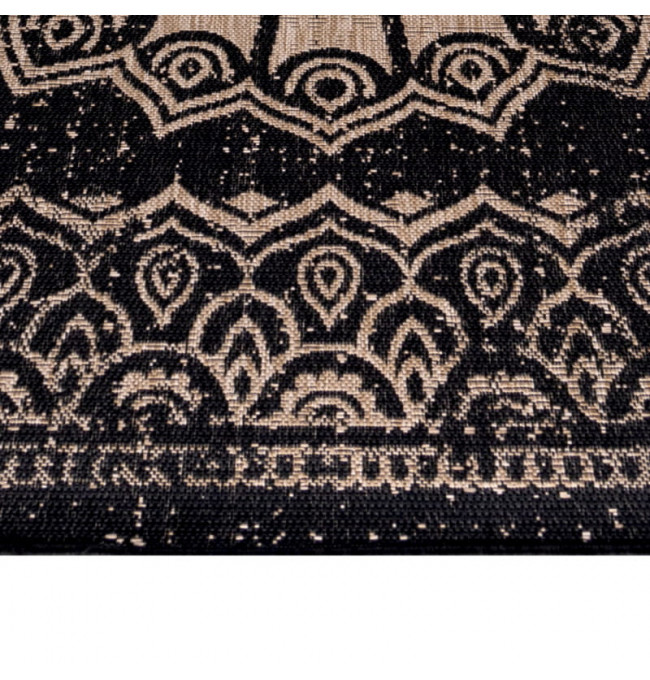  Šnúrkový koberec Sunny rozeta čierny