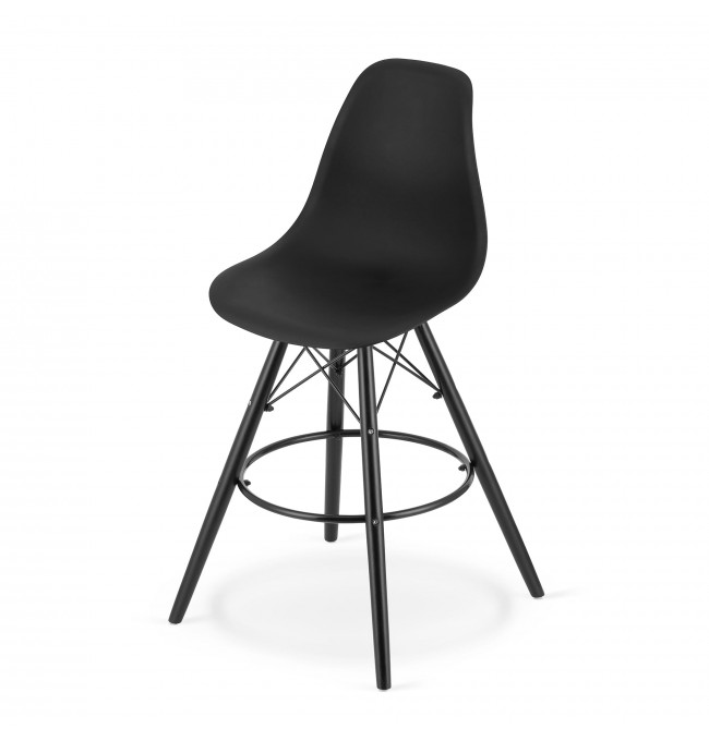 Set dvou jídelních židlí LAMAL - černé (černé nohy) 2ks