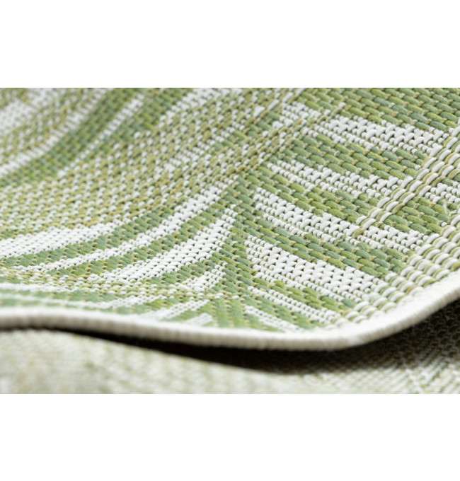 Koberec / běhoun šňůrkový SIZAL SION Listí Palmy, tropický 2837 ploské tkaní bílý / zelený