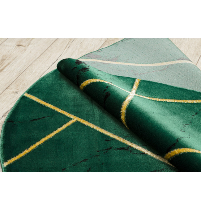 Koberec EMERALD exkluzivní 1012 kruh - glamour, marmur, geometrický zelený/zlatý