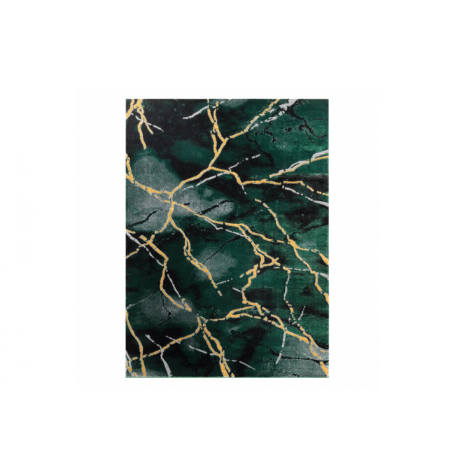 Koberec EMERALD exkluzivní 1018 glamour, styl marmur lahvově zelený/zlatý