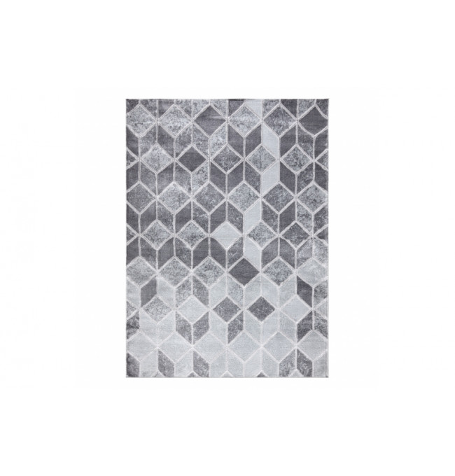 Koberec MEFE B400 Kostka, geometrický 3D - tmavě šedý