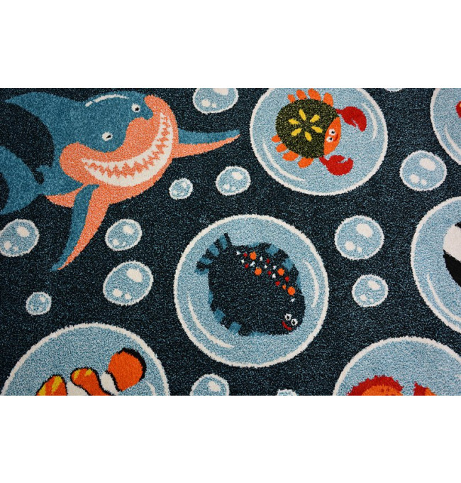 Carpet PAINT quarter circle G4778 - Ocean blue/cream - Paint