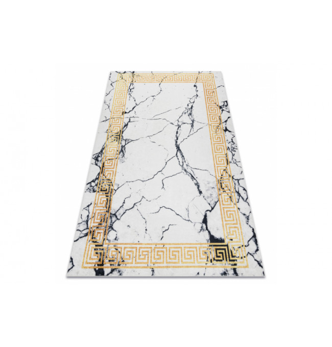 Koberec protišmykový ANDRE 1126 Marmur, grécky - biely / zlatý