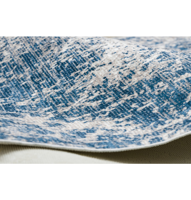 Koberec protiskluzový ANDRE 1819C Rozeta, vintage - béžový / modrý