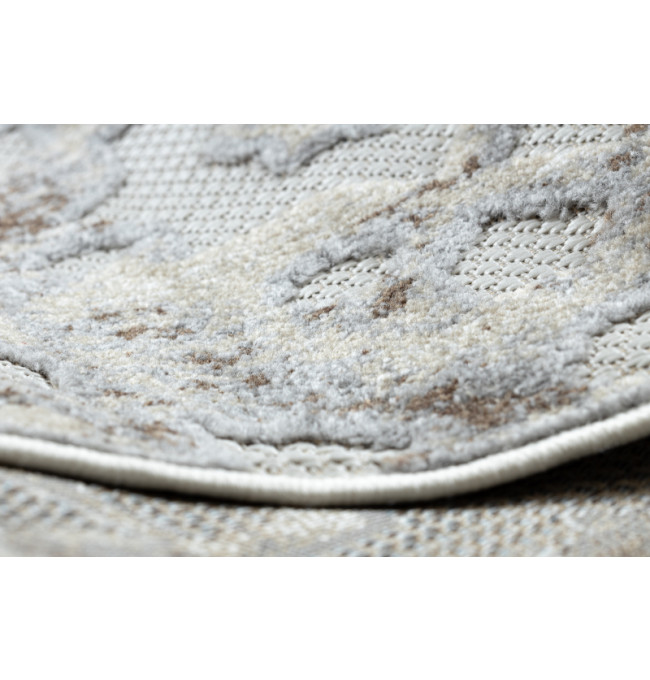 Koberec SOLE D3882 Ornament - ploské tkaní béžový / šedý