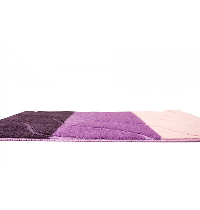 Sada koupelnových koberečků FIORI růžová / fialová, pruhy