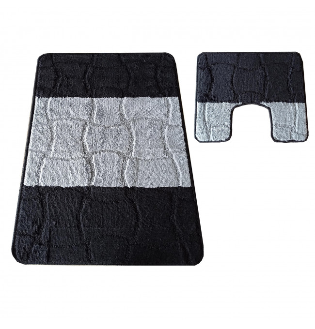 Sada koupelnových koberečků Montana Sariyer černá