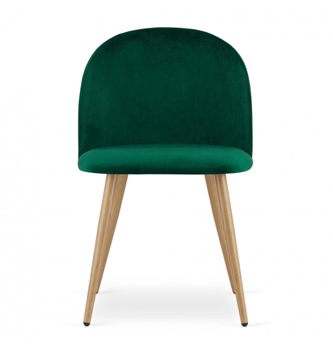 Set troch jedálenských stoličiek BELLO zamatové zelené (3ks)