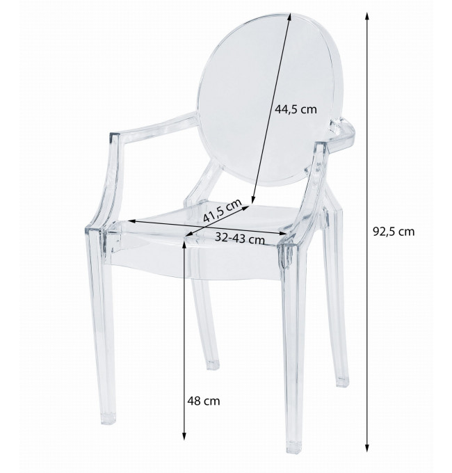Set čtyř židlí BUSAN průsvitné (4ks)