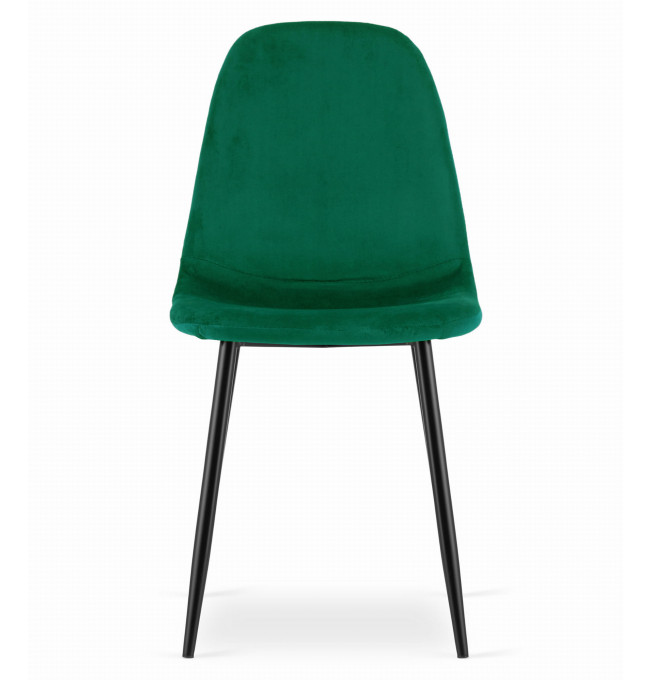 Set tří jídelních židlí COMO tmavě zelené (černé nohy) (3ks)