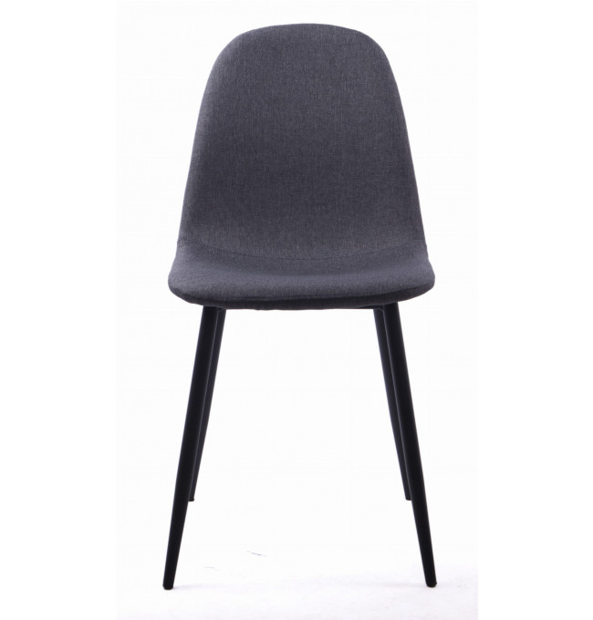 Set čtyř jídelních židlí DART tmavě šedé (černé nohy)
