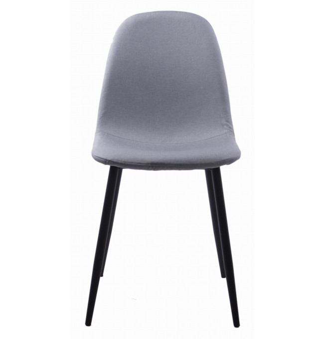 Set tří jídelních židlí DART světle šedé (černé nohy)