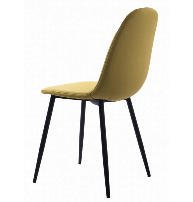 Jedálenská stolička DART žltá (čierne nohy)
