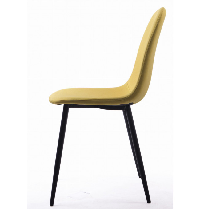 Set tří jídelních židlí DART žluté (černé nohy)