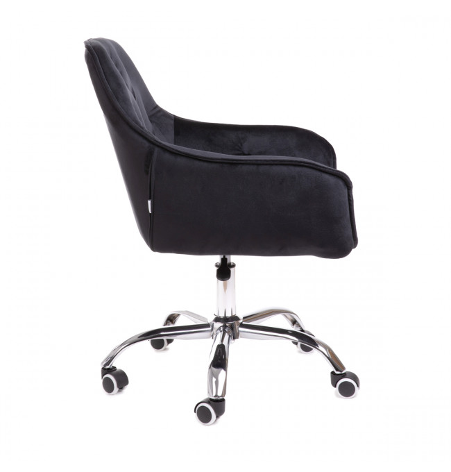 Kancelářská židle FLOSSI sametová černá 859248