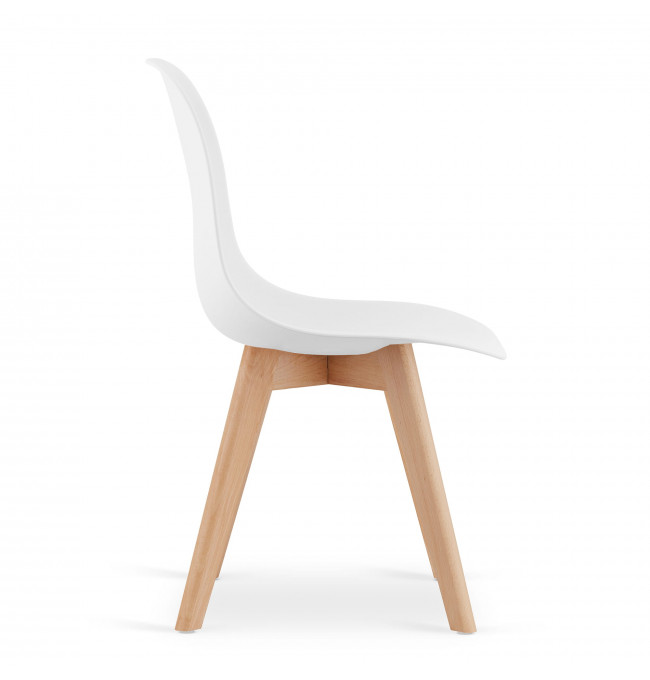 Jídelní židle KITO - bílá (hnědé nohy)