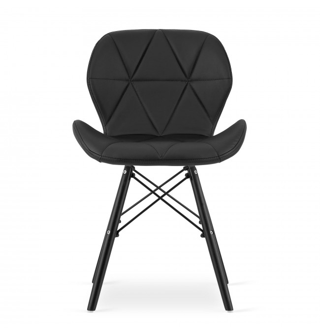 Jídelní židle LAGO ekokůže černá (černé nohy)
