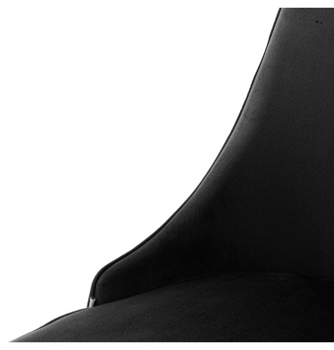 Jídelní židle LOUIS RIBBON sametová černá 848938