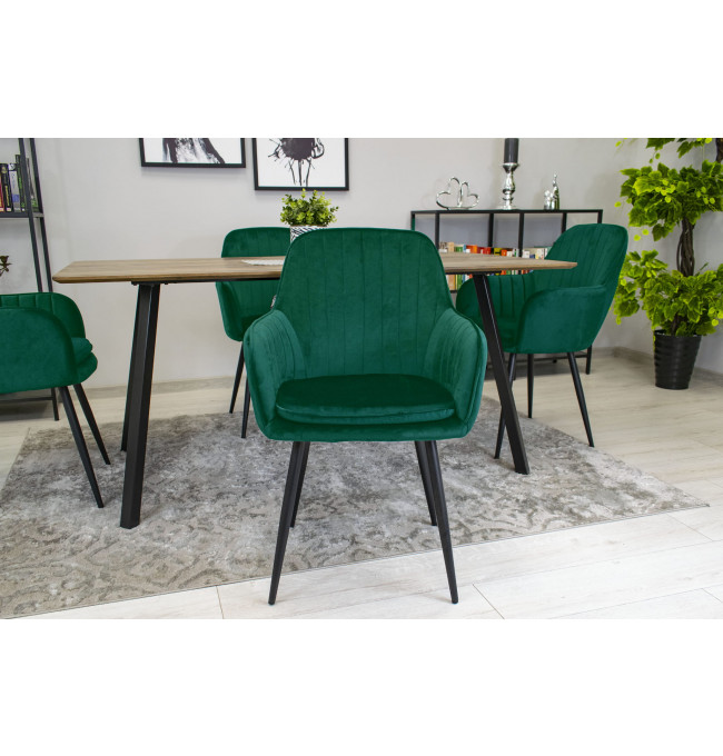 Set jídelních židlí LUGO zelené (2ks)