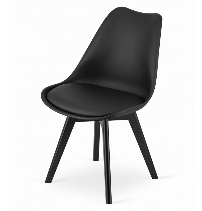 Set tří jídelních židlí MARK - černé (černé nohy) (3ks)