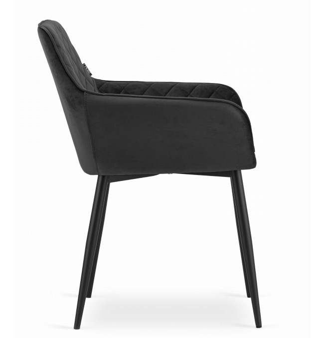 Set dvou jídelních židlí NOLA černé (černé nohy) 2ks
