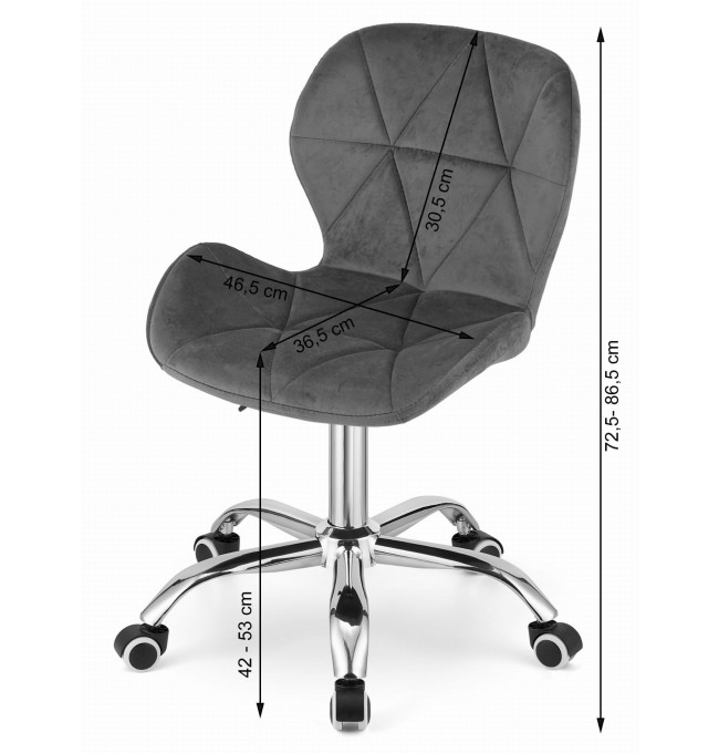 Kancelářská židle AVOLA sametová černá