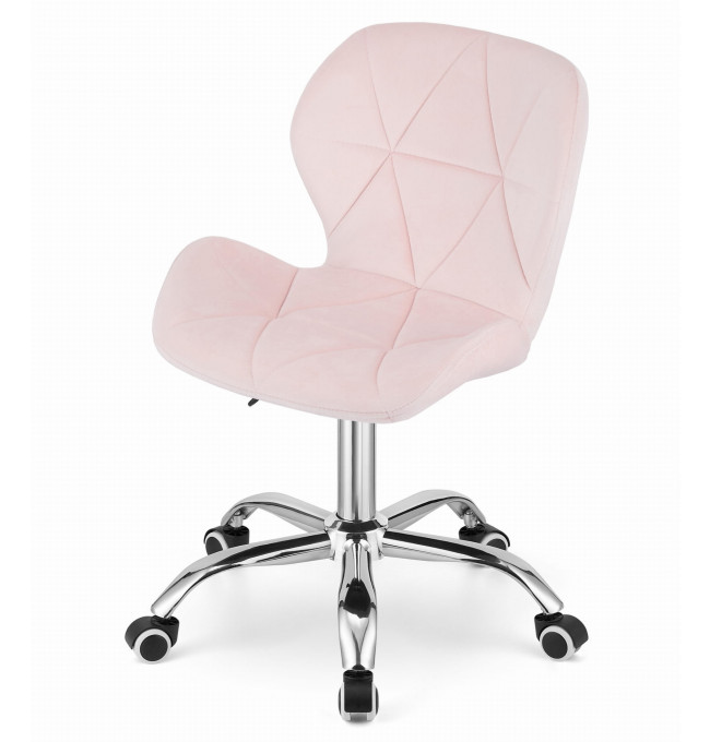 Kancelářská židle AVOLA sametová růžová