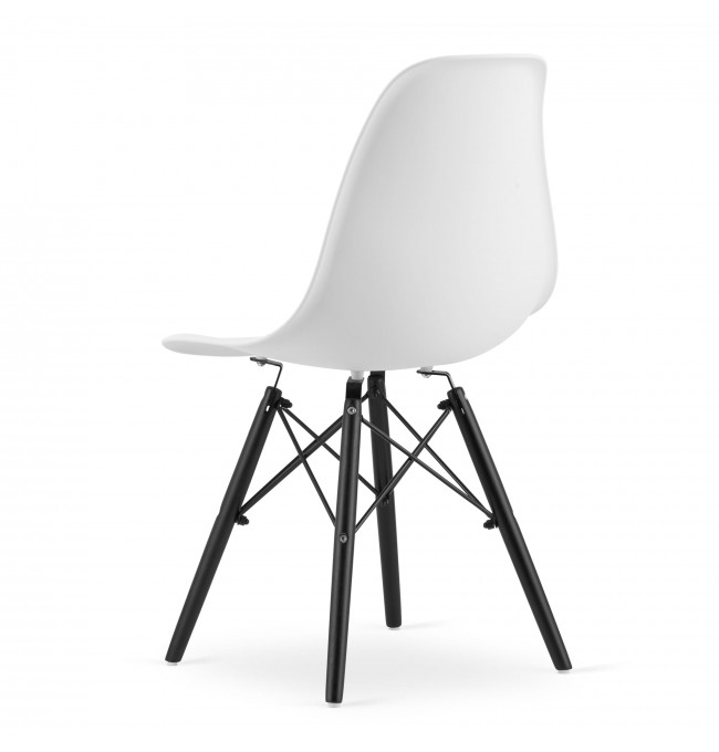 Jídelní židle OSAKA bílá (černé nohy)