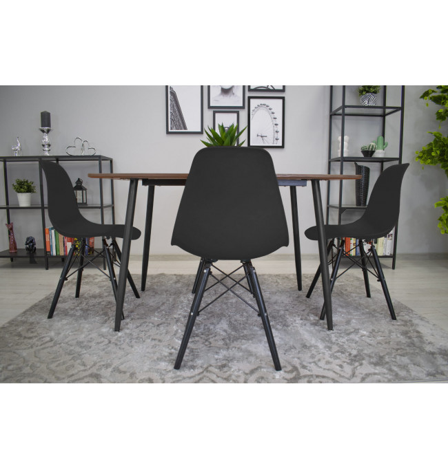 Set tří jídelních židlí OSAKA černé 3ks