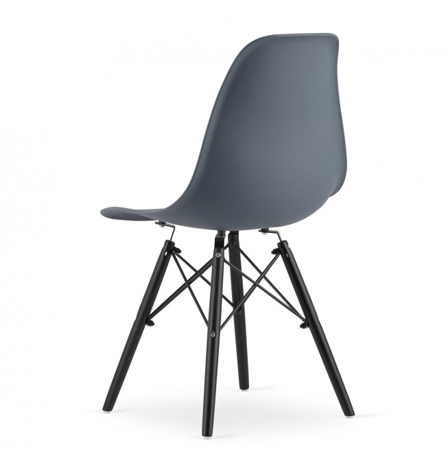 Jídelní židle OSAKA tmavě šedá (černé nohy)
