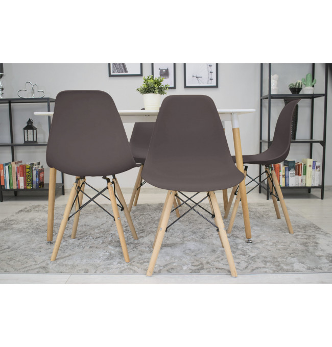 Set dvou jídelních židlí OSAKA káva (hnědé nohy) 2ks