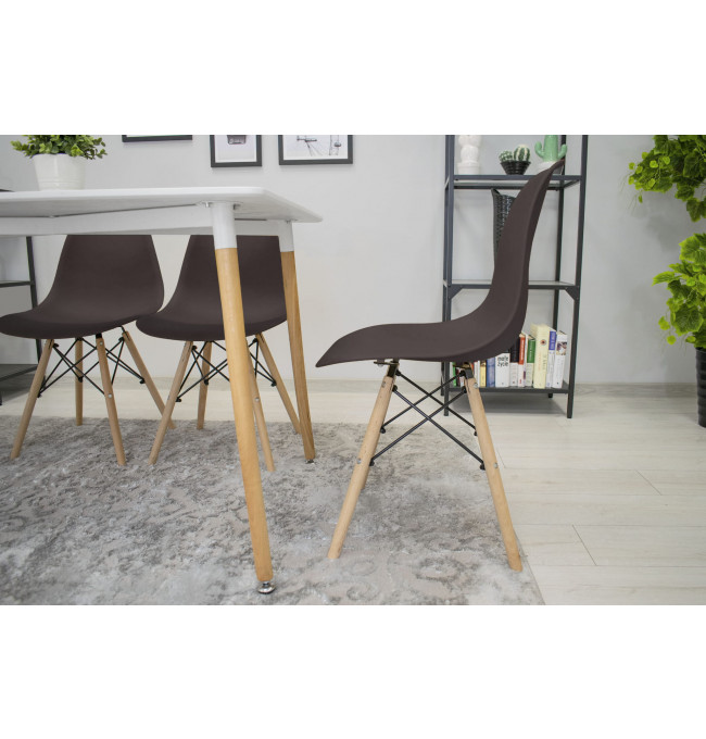 Set tří jídelních židlí OSAKA kávové (hnědé nohy) 3ks
