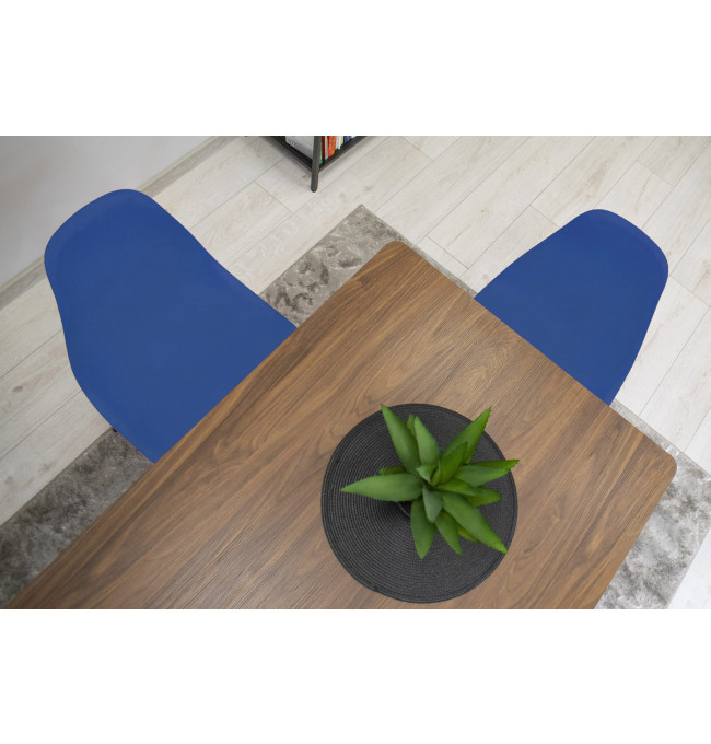 Set troch jedálenských stoličiek OSAKA modré (čierne nohy) (3ks)