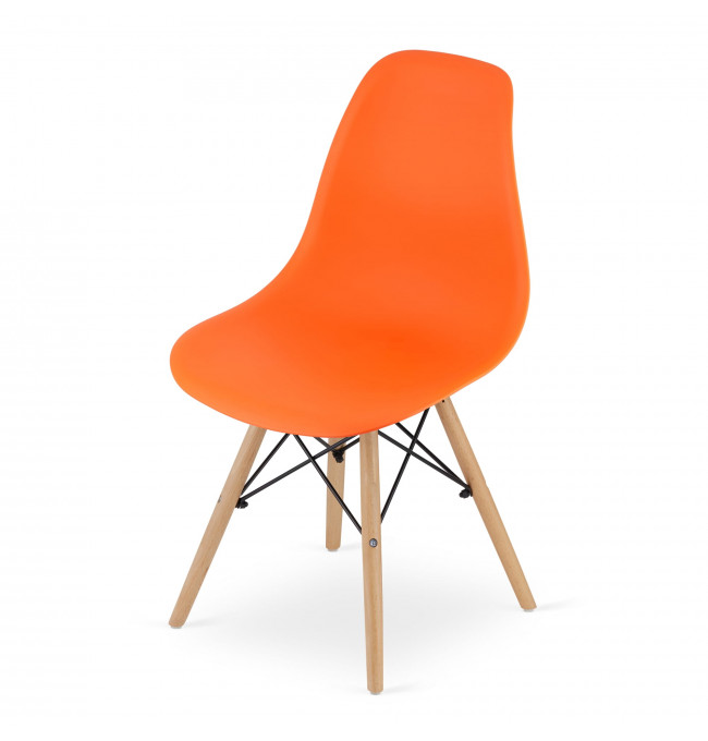 Set dvou jídelních židlí OSAKA oranžové (hnědé nohy) 2ks