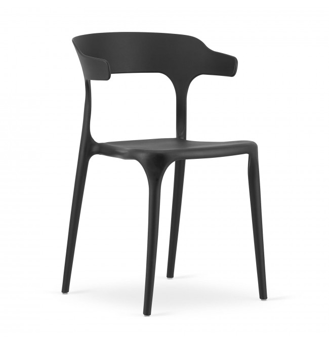 Set tří jídelních židlí ULME černé (3ks)
