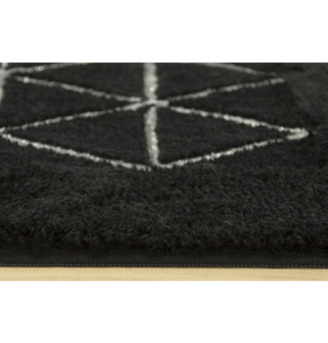 Koupelnový kobereček Jarpol Agadir lurex černý