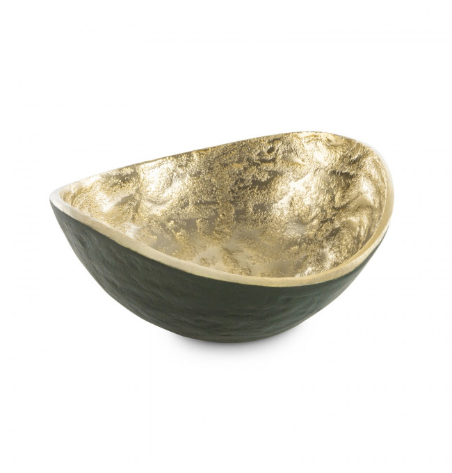 Dekorativní miska PEDRO1 04 tmavě zelená / zlatá