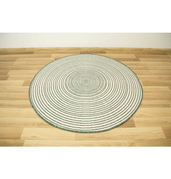 Šňůrkový oboustranný koberec Brussels 205262/10510 zelený kruh