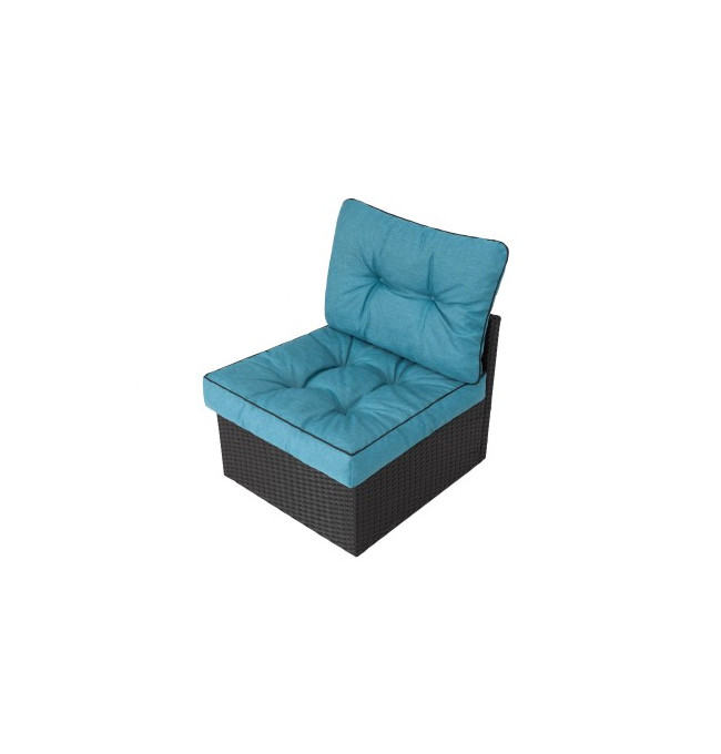 Polštář na ratanovou židli R3 EMMA TECH modrý ekolen