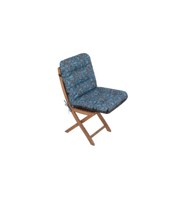 Polštář na lehátko/židle NATALIA coffee, modrý